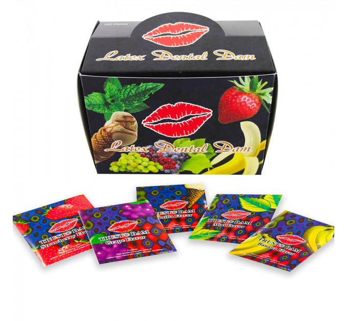 Набір латексних серветок Latex Dental Dams Assorted 100 шт