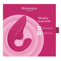 Вагинально-клиторальный стимулятор Womanizer Blend Vibrant Pink, вибрация + вакуум, 2 мотора — Просмотреть изображение 7