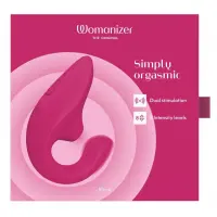 Вагінально-кліторальний стимулятор Womanizer Blend Vibrant Pink, вібрація + вакуум, 2 мотори — Переглянути зображення 12