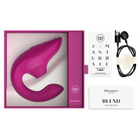 Вагінально-кліторальний стимулятор Womanizer Blend Vibrant Pink, вібрація + вакуум, 2 мотори