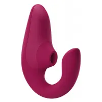 Вагінально-кліторальний стимулятор Womanizer Blend Vibrant Pink, вібрація + вакуум, 2 мотори — Переглянути зображення 1