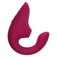 Вагінально-кліторальний стимулятор Womanizer Blend Vibrant Pink, вібрація + вакуум, 2 мотори — Переглянути зображення 2