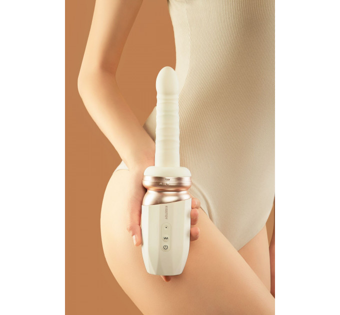 Міні секс-машина KISSTOY Tutu II на присосці, пульсація, імітація фрикцій, підігрів, знімна насадка