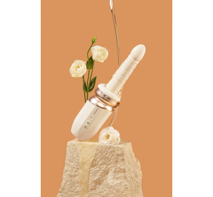 Міні секс-машина KISSTOY Tutu II на присосці, пульсація, імітація фрикцій, підігрів, знімна насадка