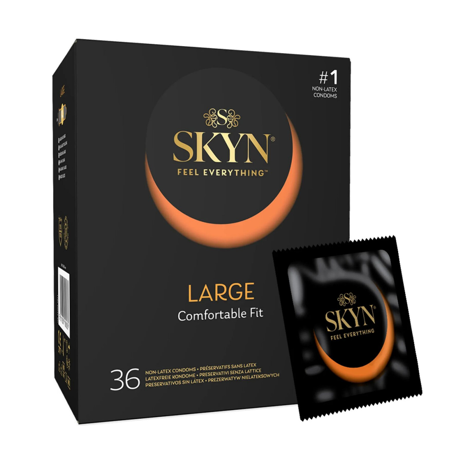 Безлатексні преміум-презервативи SKYN Large 36 шт, збільшений розмір