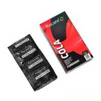 Презервативи Holographic Recare Cola Dotted&amp;Ribbed Condoms 12шт, з пухирцями і ребрами, аромат: Кола — Просмотреть изображение 2