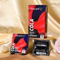 Презервативи Holographic Recare Cola Dotted&amp;Ribbed Condoms 12шт, з пухирцями і ребрами, аромат: Кола — Просмотреть изображение 4