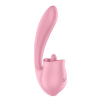 Вагінально-кліторальний вібратор Satisfyer Tongue Genius з язичком