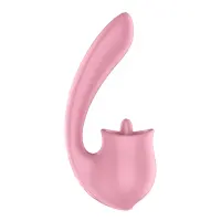 Вагінально-кліторальний вібратор Satisfyer Tongue Genius з язичком — Просмотреть изображение 1