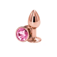 Анальна пробка NS Novelties Rear Assets - Rose Gold - Small - Pink — Переглянути зображення 1