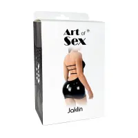 Сексуальна вінілова сукня Art of Sex - Jaklin, розмір XS-M, колір чорний — Просмотреть изображение 3
