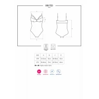 Мереживне боді з доступом Obsessive 818-TED-1 teddy XS/S, чорне — Просмотреть изображение 7