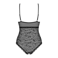 Мереживне боді з доступом Obsessive 818-TED-1 teddy XS/S, чорне — Просмотреть изображение 6