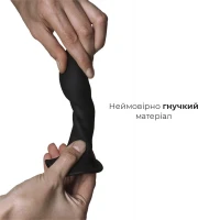 Дилдо з присоскою Adrien Lastic Hitsens 5 Black, відмінно для страпона, діаметр 2,4 см, довжина 13см — Просмотреть изображение 3