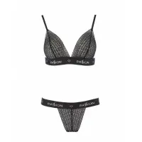 Комплект білизни Passion Exclusive GLAMISS SET L/XL, black — Переглянути зображення 3