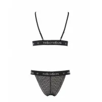 Комплект білизни Passion Exclusive GLAMISS SET L/XL, black — Переглянути зображення 4