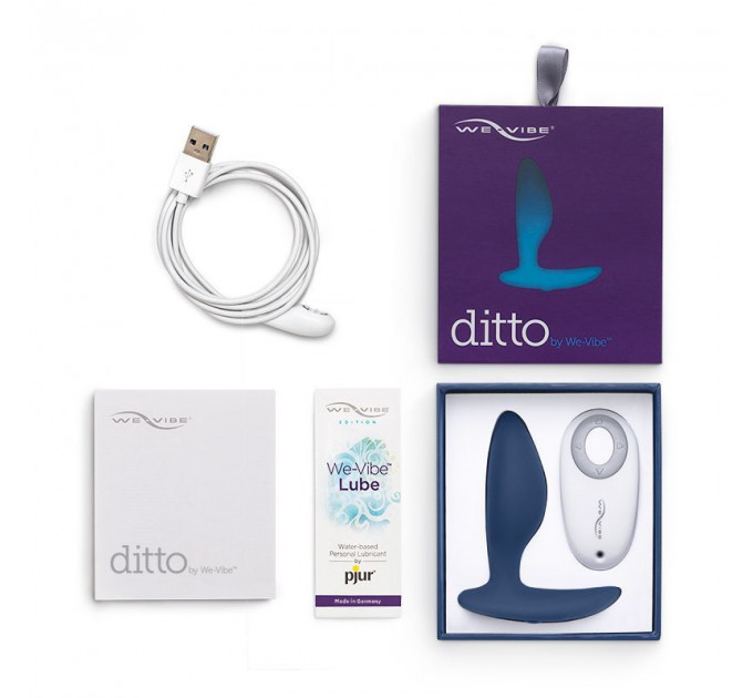 Анальна смарт-вібропробка We-Vibe Ditto Moonlight Blue з пультом ДК