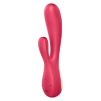 Смарт вібратор-кролик Satisfyer Mono Flex Red, 2 мотори, керування через інтернет — Просмотреть изображение 2