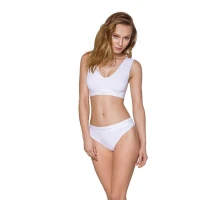 Спортивний топ з еластичної бавовни Passion PS005 TOP M, white — Переглянути зображення 3
