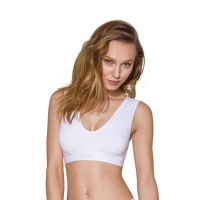 Спортивний топ з еластичної бавовни Passion PS005 TOP M, white — Переглянути зображення 1