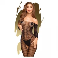 Бодістокінг з довгими рукавами Penthouse - Dreamy Diva Black XL — Переглянути зображення 1