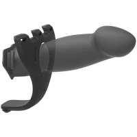 Страпон унісекс Doc Johnson Body Extensions – Be Risque, вібрація, пульт керування, порожня насадка — Переглянути зображення 3