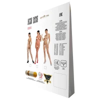 Бодістокінг у дуже велику сітку Passion BS091 white, з доступом — Переглянути зображення 5