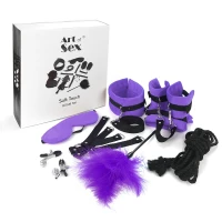 BDSM-набір Art of Sex – Soft Touch BDSM Set, фіолетовий, 9 предметів — Переглянути зображення 1