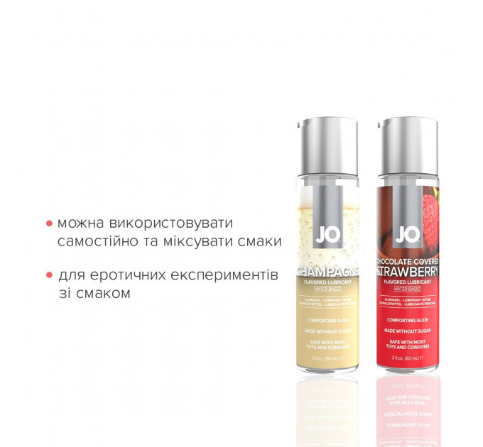 Набір лубрикантів JO Sweet&Bubbly — Champagne & Chocolate Covered Strawberry (2×60 мл)