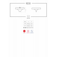 Мереживні танги з доступом Obsessive 837-THC-1 S/M, чорні — Переглянути зображення 7