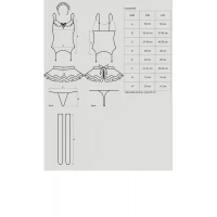 Еротичний костюм покоївки зі спідницею Obsessive Housemaid 5 pcs costume L/XL, чорно-білий, топ з пі — Переглянути зображення 7