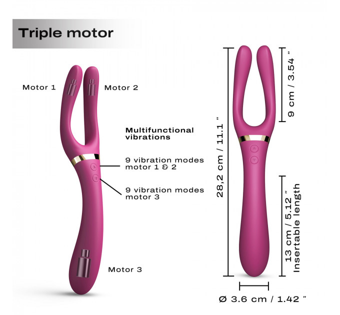 Вібратор-стимулятор Dorcel INFINITE JOY PLUM, багатофункціональний, унісекс