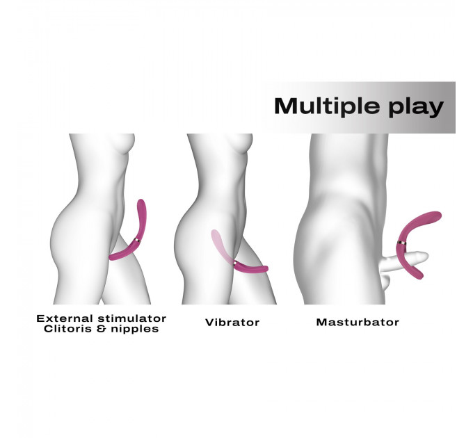 Вібратор-стимулятор Dorcel INFINITE JOY PLUM, багатофункціональний, унісекс