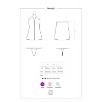 Еротичний костюм покоївки Obsessive Servgirl costume S/M, халат, стрінги, фартух, обруч — Переглянути зображення 5