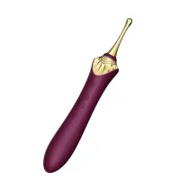 Мультифункціональний вібратор Zalo — Bess 2 Velvet Purple, 4 насадки, підігрів — Переглянути зображення 3