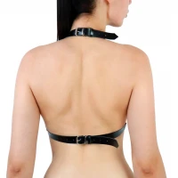 Портупея жіноча з шипами Art of Sex - Demia Leather harness, Чорна XS-M — Переглянути зображення 2