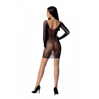 Напівпрозора мінісукня Passion BS101 One Size, black, рукави-мітенки — Просмотреть изображение 2