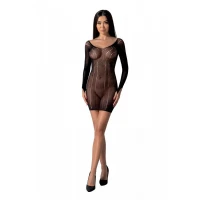 Напівпрозора мінісукня Passion BS101 One Size, black, рукави-мітенки — Просмотреть изображение 1