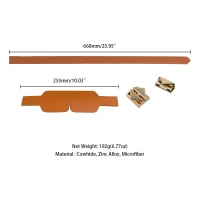 Маска на очі LOCKINK Blindfold Kit, коричнева, натуральна шкіра, регульований обсяг — Переглянути зображення 16