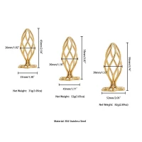 Металева анальна пробка LOCKINK SEVANDA Hollow Spiral Golden, S, золотиста, діаметр 2,6 см — Переглянути зображення 8