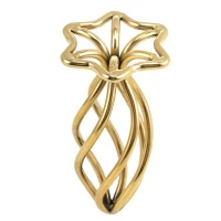 Металева анальна пробка LOCKINK SEVANDA Hollow Spiral Golden, S, золотиста, діаметр 2,6 см — Переглянути зображення 9