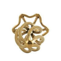 Металева анальна пробка LOCKINK SEVANDA Hollow Spiral Golden, S, золотиста, діаметр 2,6 см — Переглянути зображення 7