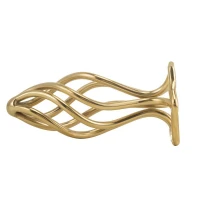 Металева анальна пробка LOCKINK SEVANDA Hollow Spiral Golden, S, золотиста, діаметр 2,6 см — Переглянути зображення 4