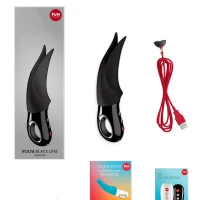 Вібратор для клітора Fun Factory VOLTA black, гнучкий подвійний кінчик — Переглянути зображення 8