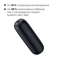 Інтерактивний смарт-мастурбатор з вібрацією та посмоктуванням Svakom Sam Neo 2 Pro, підігрів до 38 °C — Переглянути зображення 5