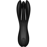 Кліторальний вібратор Satisfyer Threesome 2 Black, 3 гнучкі пальчики, 3 мотори — Переглянути зображення 2