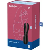 Кліторальний вібратор Satisfyer Threesome 2 Black, 3 гнучкі пальчики, 3 мотори — Переглянути зображення 7