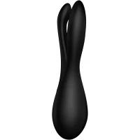 Кліторальний вібратор Satisfyer Threesome 2 Black, 3 гнучкі пальчики, 3 мотори — Переглянути зображення 3