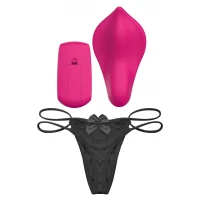 Вібратор у трусики Liebe Panty Vibe Recargable Cerise, нагрів до 39 °C, пульт, трусики S-M в комплекті — Просмотреть изображение 4