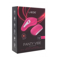 Вибратор в трусики Liebe Panty Vibe Recargable Cerise, нагрев до 39 °C, пульт, трусики S-M в комплекте
